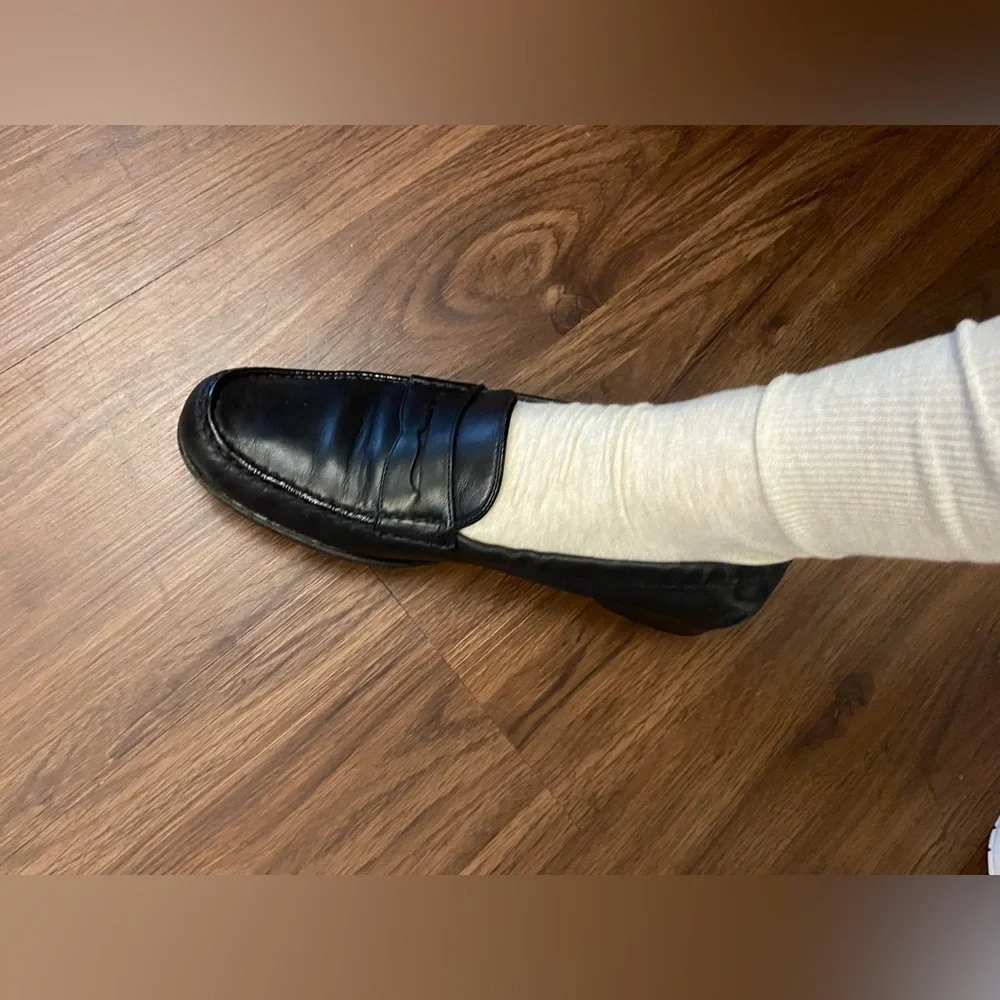 Salvatore Ferragamo Sport Black leather  ballerina Loafers men’s women’s 7.5 - Picture 8 of 15